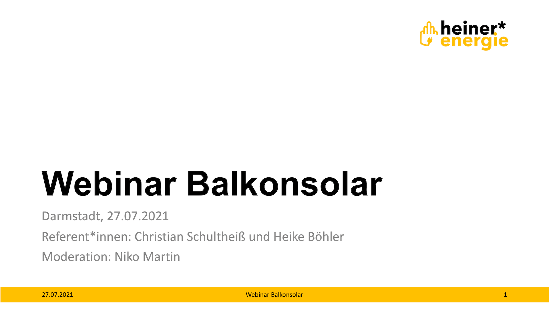 Online-Seminar: Sonnenstrom vom Balkon in Darmstadt